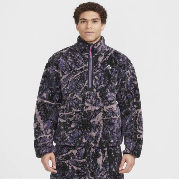 Nike ACG Candwell Glacier Men's Therma-FIT ADV Half Zip Pullover Medium M Black - Picture 2 of 16